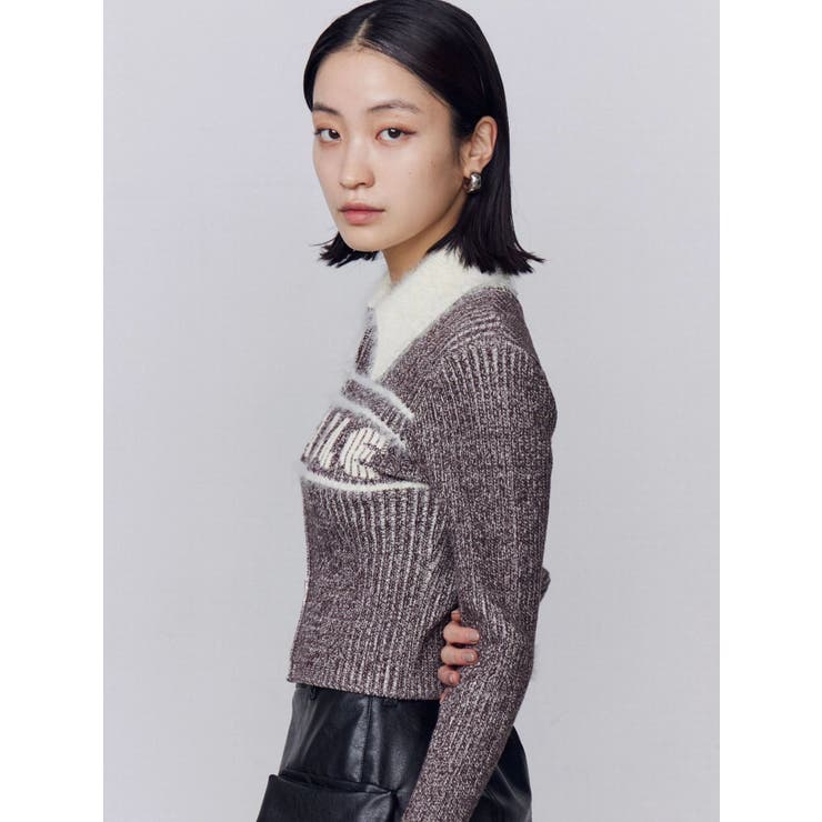 プレーティングシャギーロゴニット | EMODA | 詳細画像14 