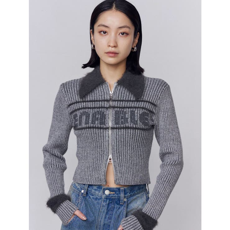 プレーティングシャギーロゴニット | EMODA | 詳細画像2 