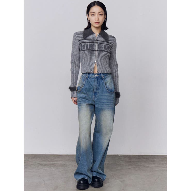 プレーティングシャギーロゴニット | EMODA | 詳細画像5 