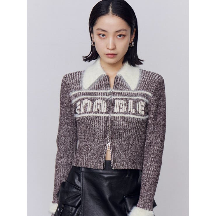 ブラウン | プレーティングシャギーロゴニット | EMODA