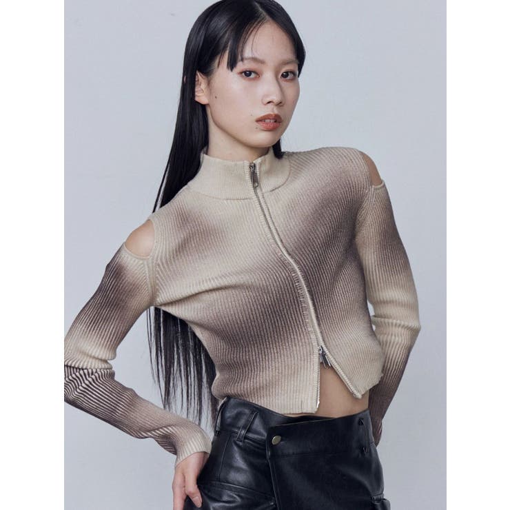 カットウォッシュドプレーティングジップニット | EMODA | 詳細画像12 