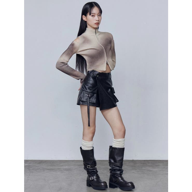 カットウォッシュドプレーティングジップニット | EMODA | 詳細画像14 