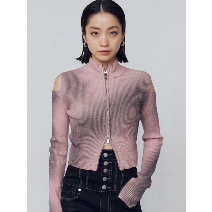 カットウォッシュドプレーティングジップニット | EMODA | 詳細画像15 