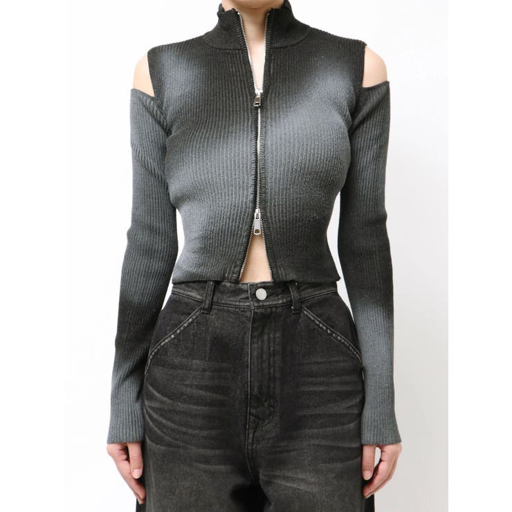 カットウォッシュドプレーティングジップニット | EMODA | 詳細画像20 