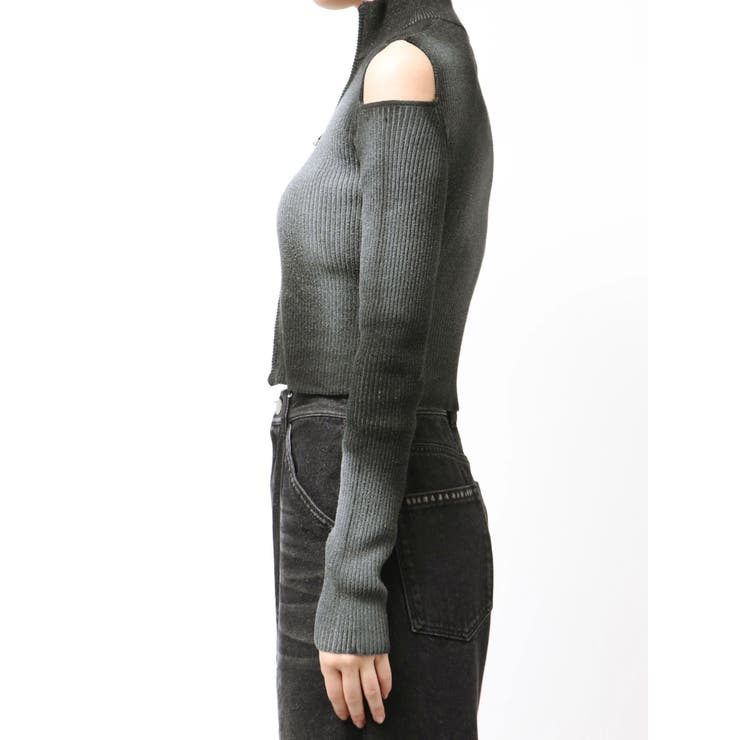 カットウォッシュドプレーティングジップニット | EMODA | 詳細画像21 