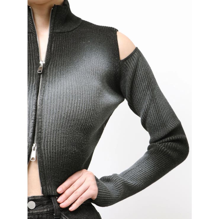 カットウォッシュドプレーティングジップニット | EMODA | 詳細画像24 