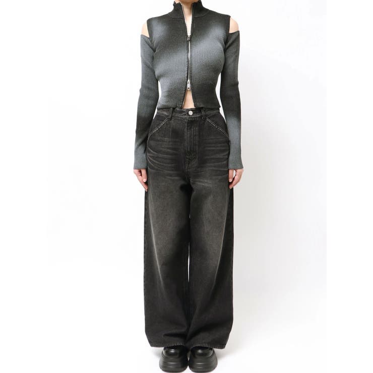 カットウォッシュドプレーティングジップニット | EMODA | 詳細画像28 