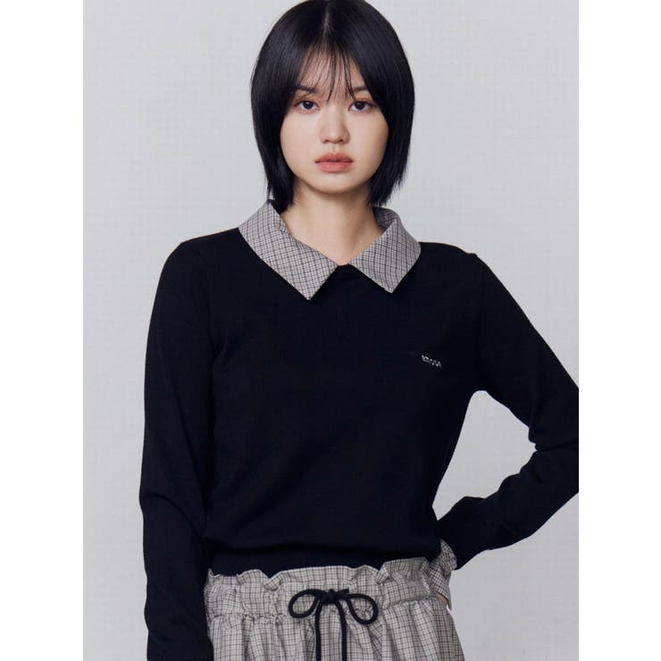 レイヤードシャツニット | EMODA | 詳細画像1 