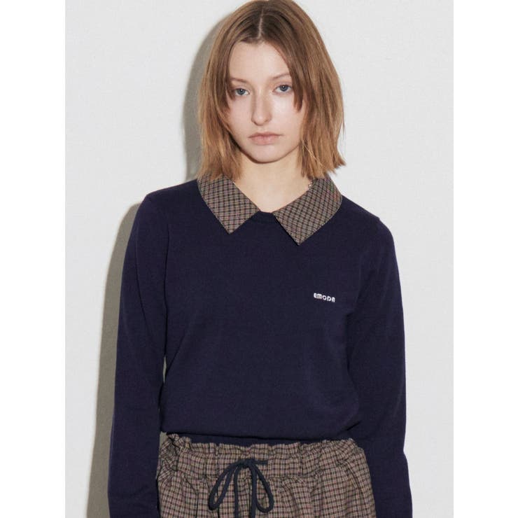 レイヤードシャツニット | EMODA | 詳細画像2 