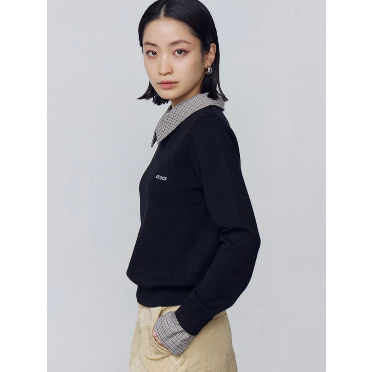 レイヤードシャツニット | EMODA | 詳細画像4 