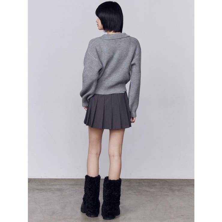 スキッパーワイドシャギーニット | EMODA | 詳細画像11 