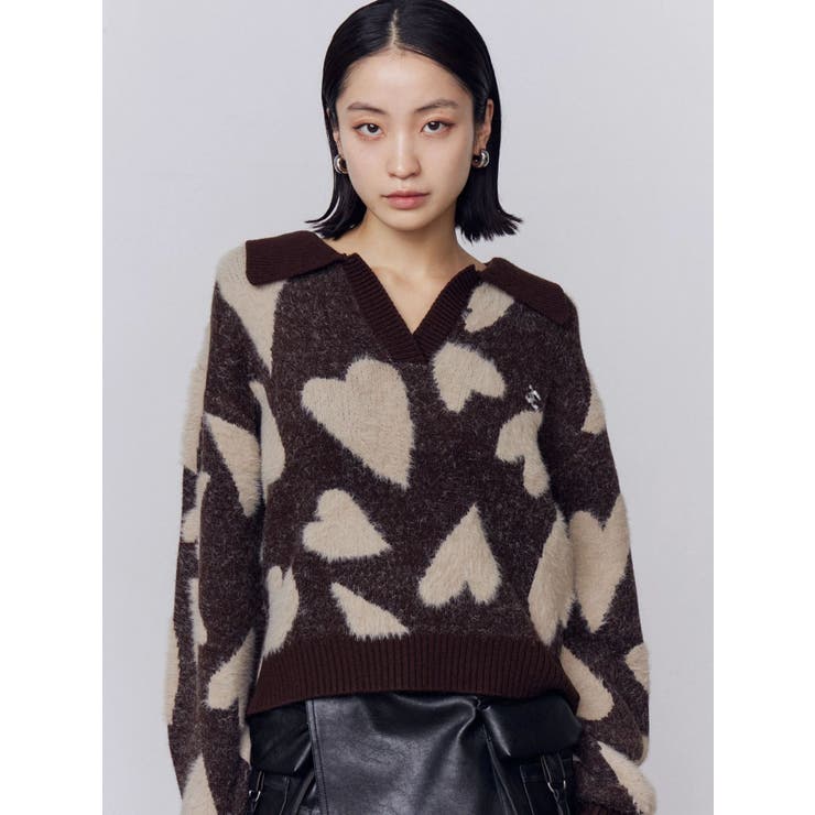 スキッパーワイドシャギーニット | EMODA | 詳細画像12 