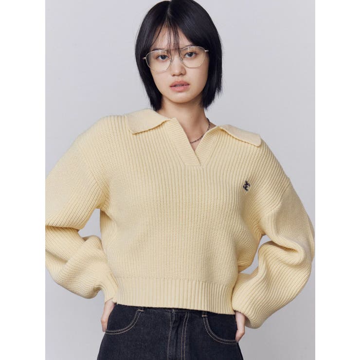 スキッパーワイドシャギーニット | EMODA | 詳細画像18 