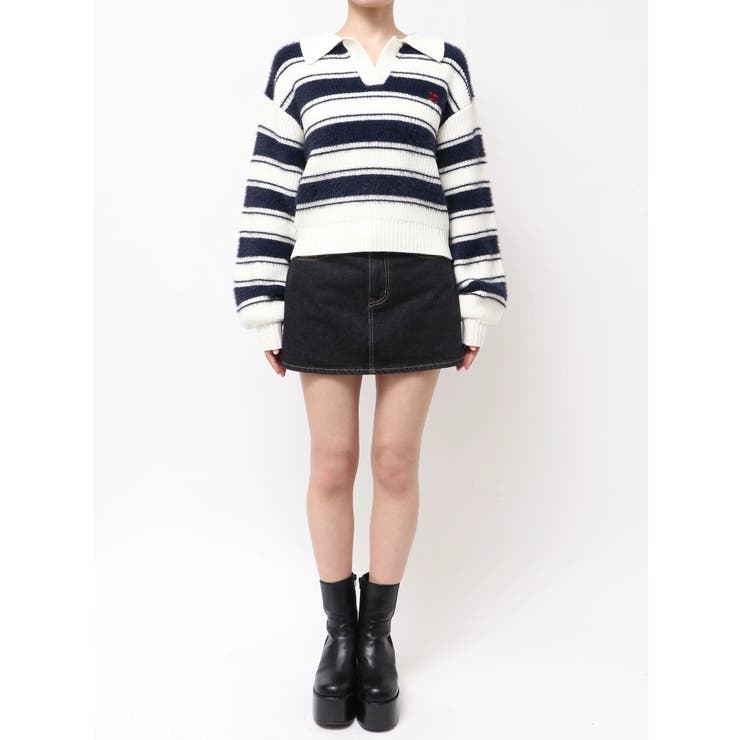 スキッパーワイドシャギーニット | EMODA | 詳細画像29 