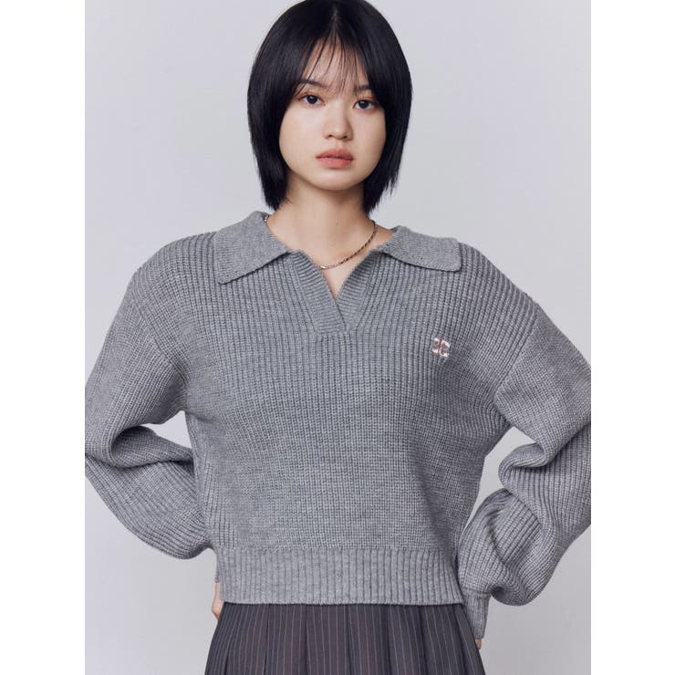 スキッパーワイドシャギーニット | EMODA | 詳細画像7 