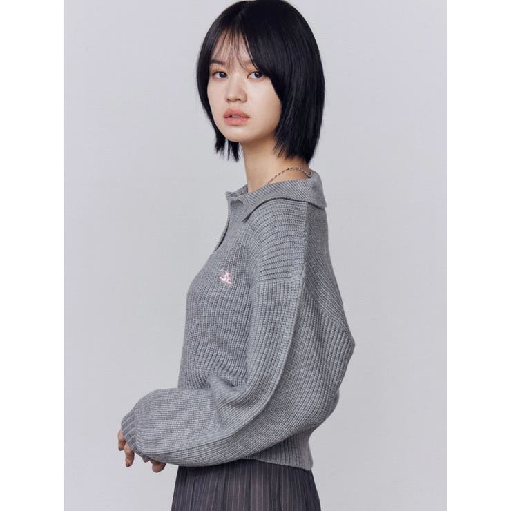 スキッパーワイドシャギーニット | EMODA | 詳細画像8 