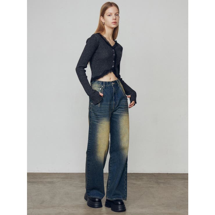 レースエッジフィットリブトップ | EMODA | 詳細画像17 