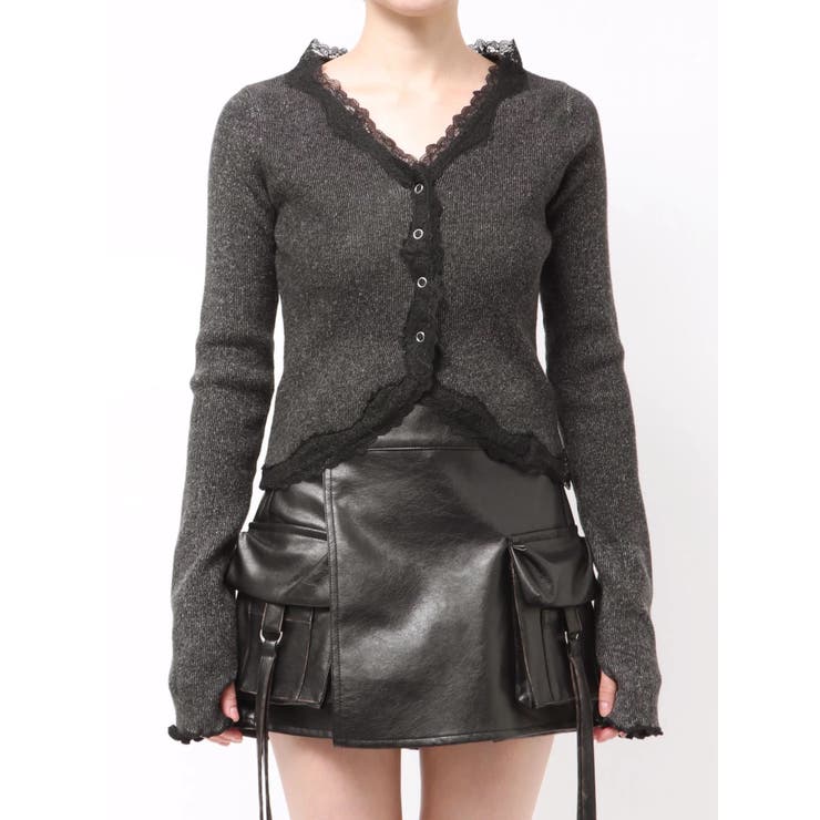 レースエッジフィットリブトップ | EMODA | 詳細画像26 