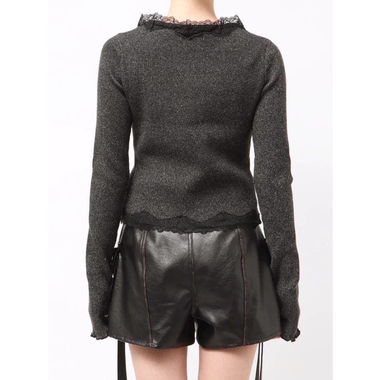 レースエッジフィットリブトップ | EMODA | 詳細画像28 