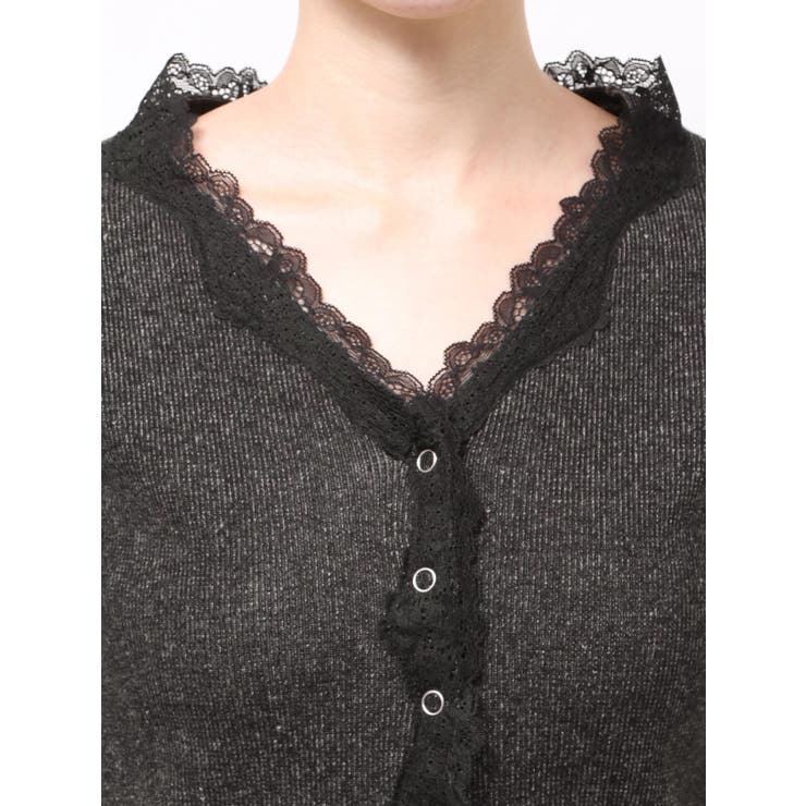 レースエッジフィットリブトップ | EMODA | 詳細画像29 