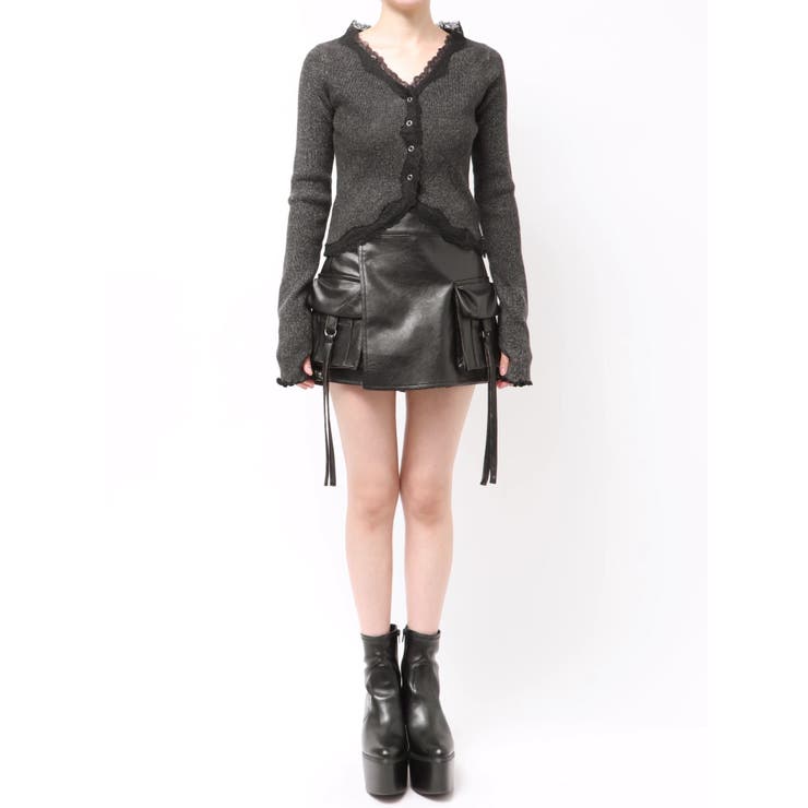 レースエッジフィットリブトップ | EMODA | 詳細画像33 