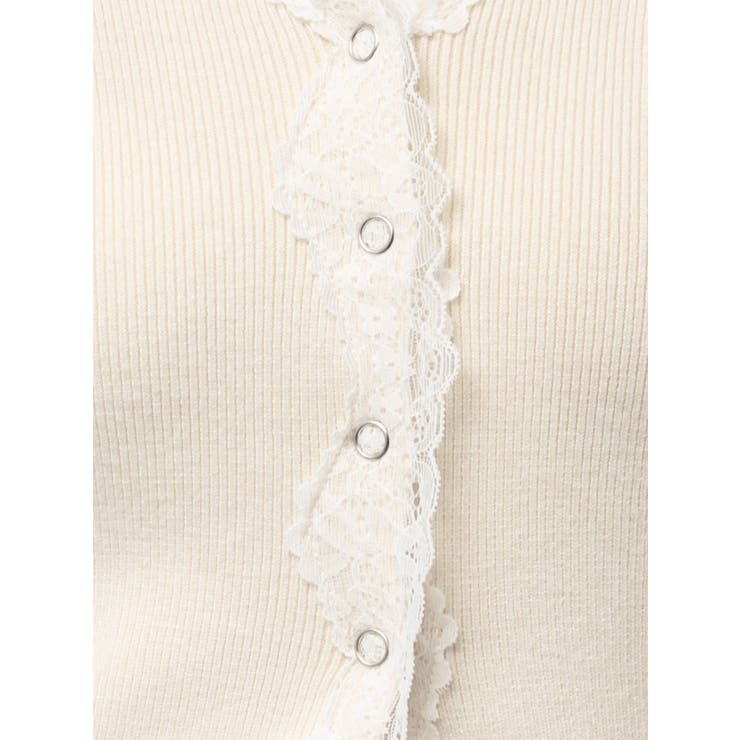 レースエッジフィットリブトップ | EMODA | 詳細画像34 