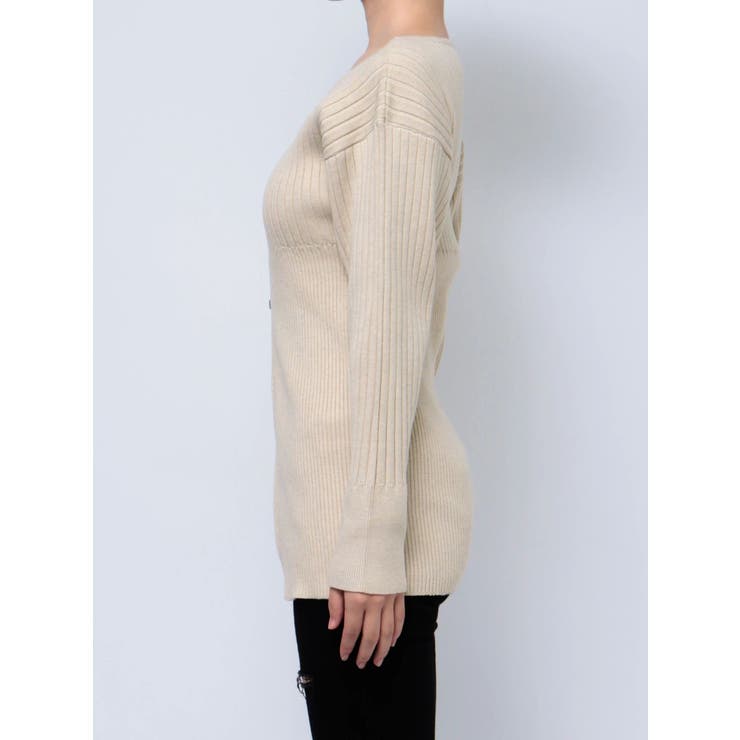 レースエッジフィットリブトップ | EMODA | 詳細画像4 