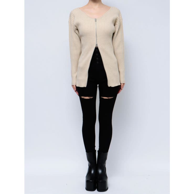 レースエッジフィットリブトップ | EMODA | 詳細画像9 