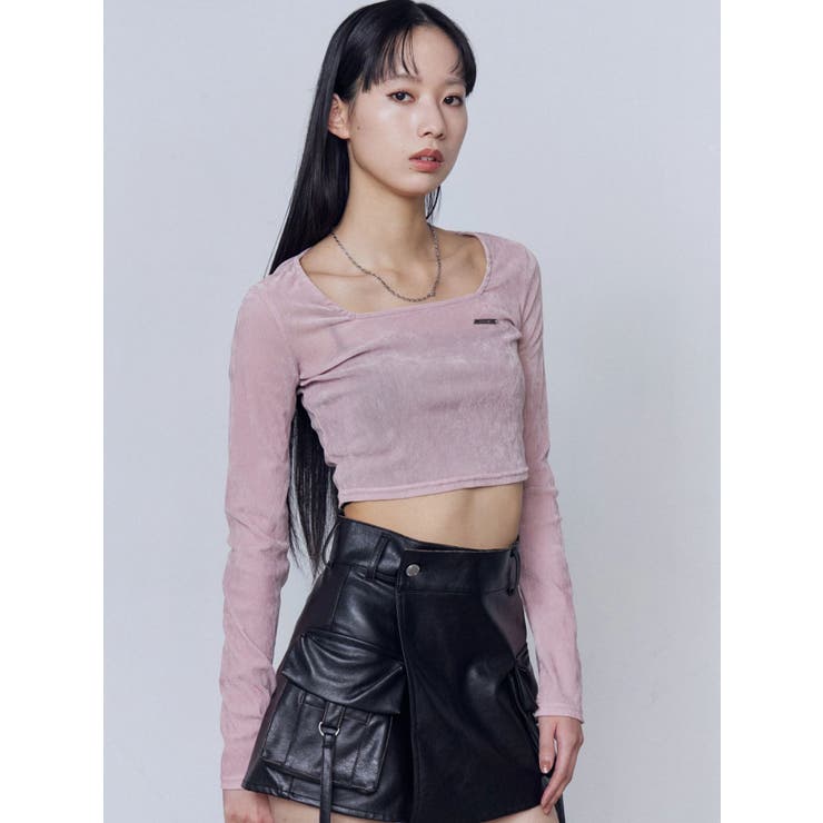 シアーベロアプレートクロップトップ | EMODA | 詳細画像13 