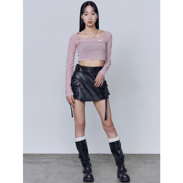 シアーベロアプレートクロップトップ | EMODA | 詳細画像14 