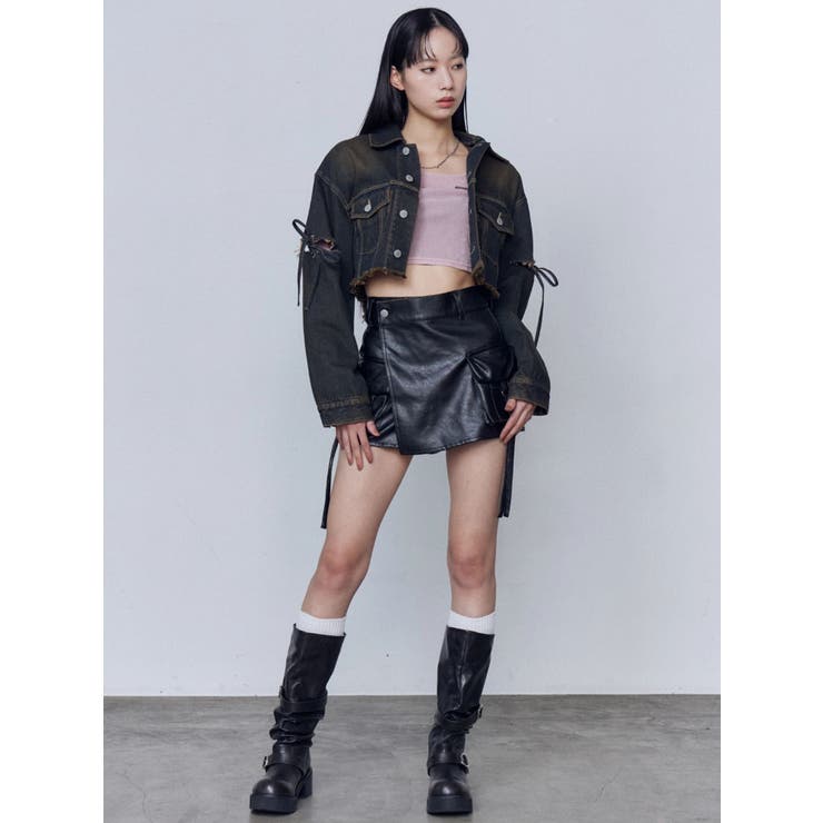 シアーベロアプレートクロップトップ | EMODA | 詳細画像16 