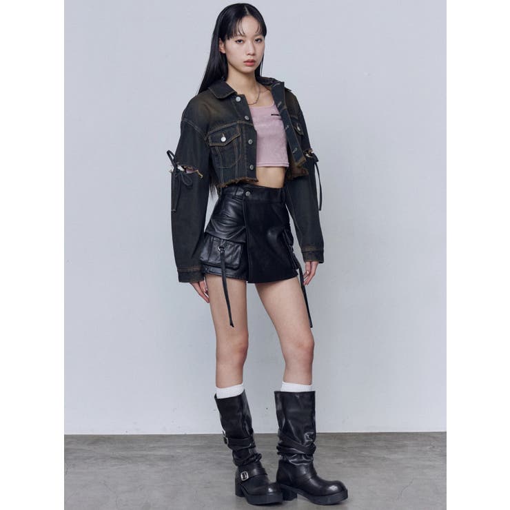 シアーベロアプレートクロップトップ | EMODA | 詳細画像17 