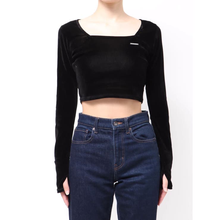 シアーベロアプレートクロップトップ | EMODA | 詳細画像18 