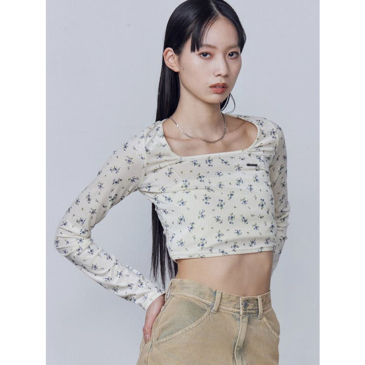 シアーベロアプレートクロップトップ | EMODA | 詳細画像8 