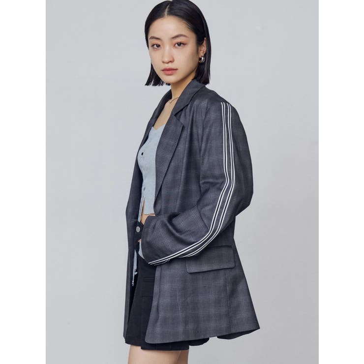 グレー | ダブルラインスリーブオーバージャケット | EMODA