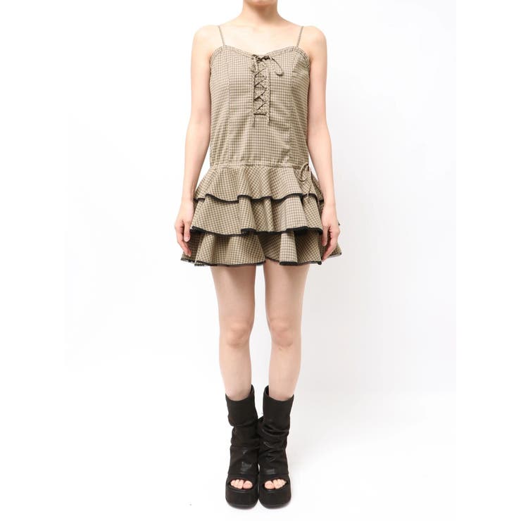 レースアップティアードミニワンピース | EMODA | 詳細画像10 