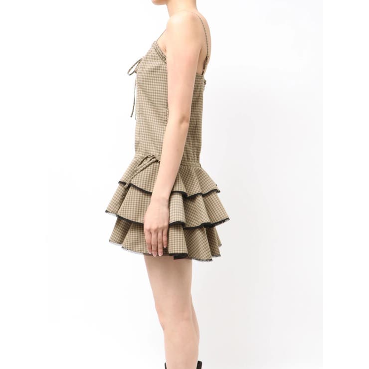 レースアップティアードミニワンピース | EMODA | 詳細画像4 