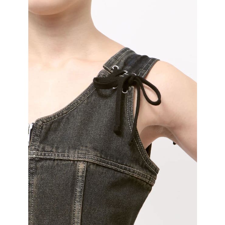 プリーツヘムレイヤードデニムワンピース | EMODA | 詳細画像21 