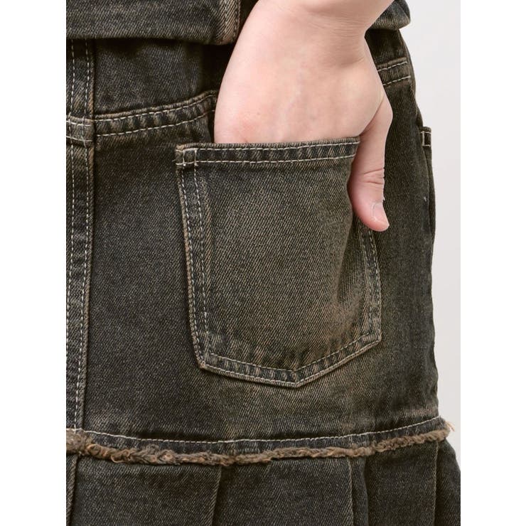 プリーツヘムレイヤードデニムワンピース | EMODA | 詳細画像23 