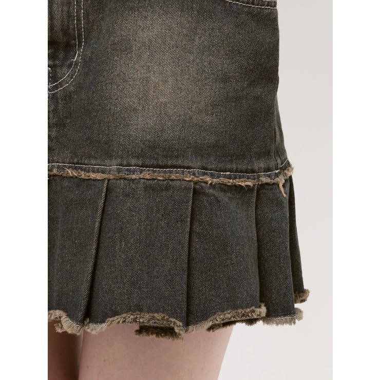 プリーツヘムレイヤードデニムワンピース | EMODA | 詳細画像24 