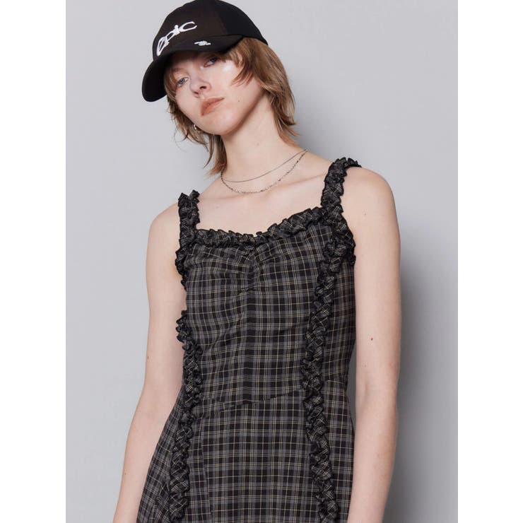 テープフリルアシンメトリーマキシワンピース | EMODA | 詳細画像5 