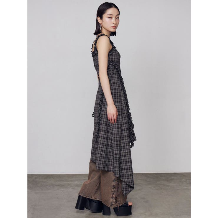 テープフリルアシンメトリーマキシワンピース | EMODA | 詳細画像7 