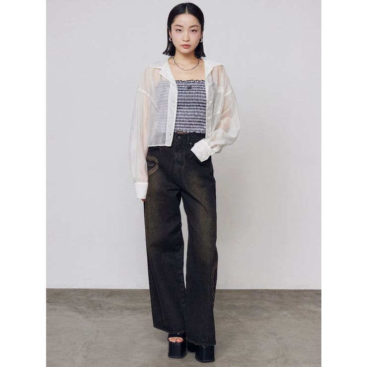 エアリーショートシャツ | EMODA | 詳細画像10 