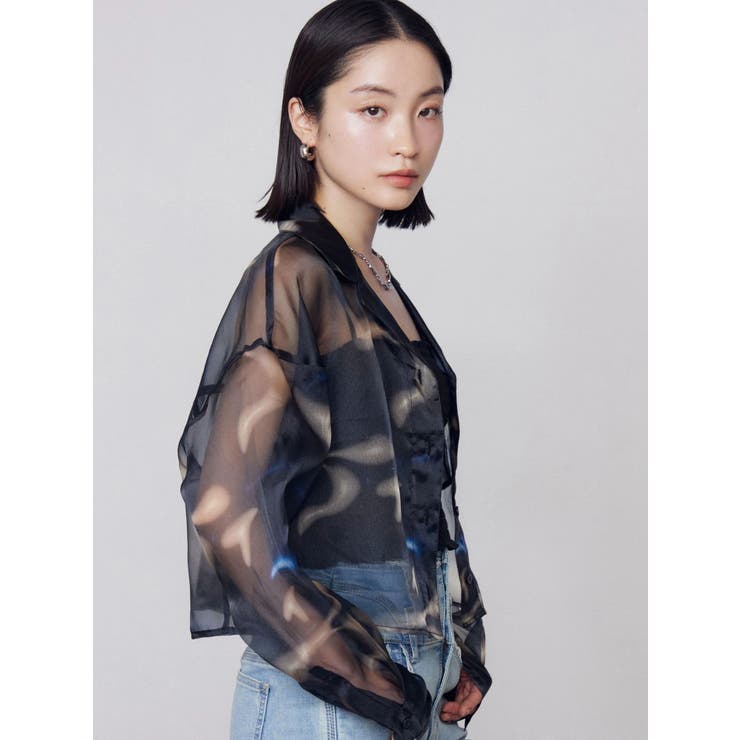 エアリーショートシャツ | EMODA | 詳細画像3 