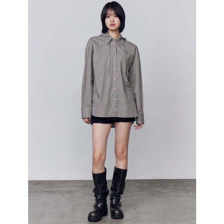 ワイドボディフーディシャツ | EMODA | 詳細画像8 