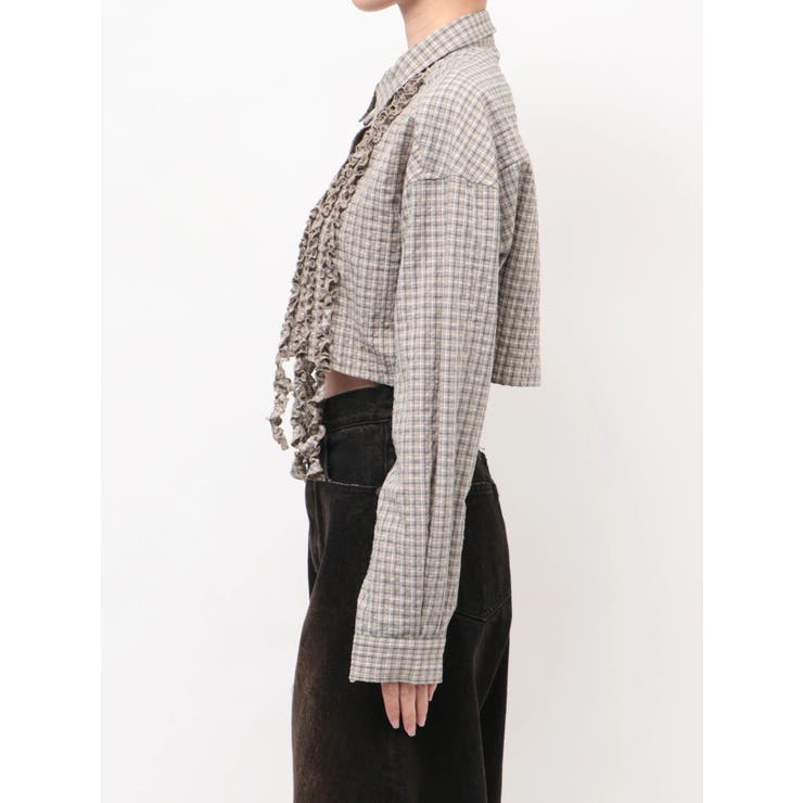 テープフリルワイドショートシャツ | EMODA | 詳細画像14 