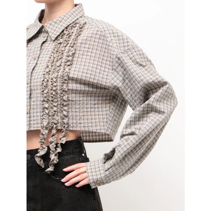 テープフリルワイドショートシャツ | EMODA | 詳細画像17 