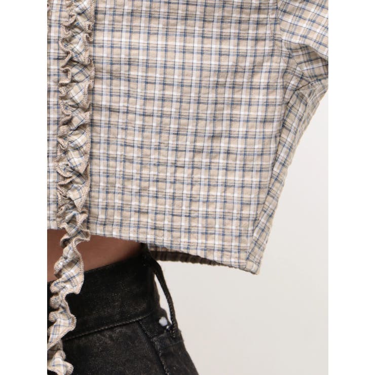 テープフリルワイドショートシャツ | EMODA | 詳細画像18 