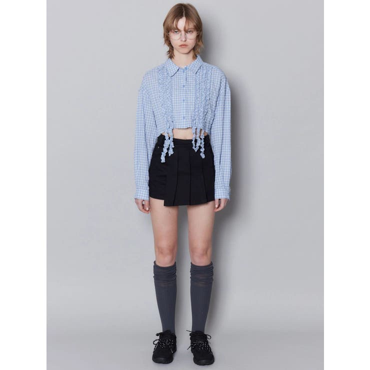 テープフリルワイドショートシャツ | EMODA | 詳細画像6 