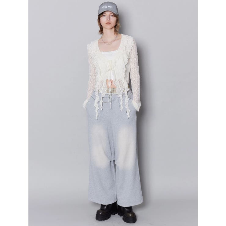 レイヤードロゴスウェットパンツ | EMODA | 詳細画像4 